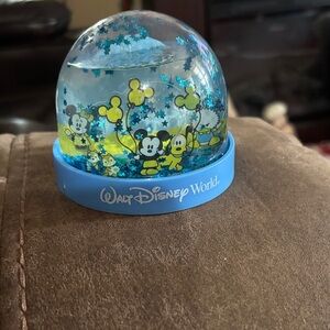 Disney Blue and Yellow Mickey Mouse Snow Globe Disney Parks
